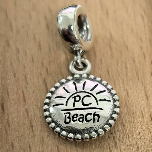 Pandora Authentic Florida Panama City Beach Sun Charm, S925 Silver Bracelets - Picture 1 of 4